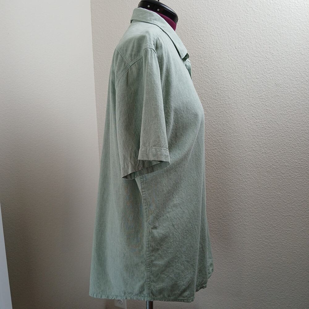Prana Breathe Casual Button-up Shirt X-LRG missing tags green short sleeve - Picture 5 of 14